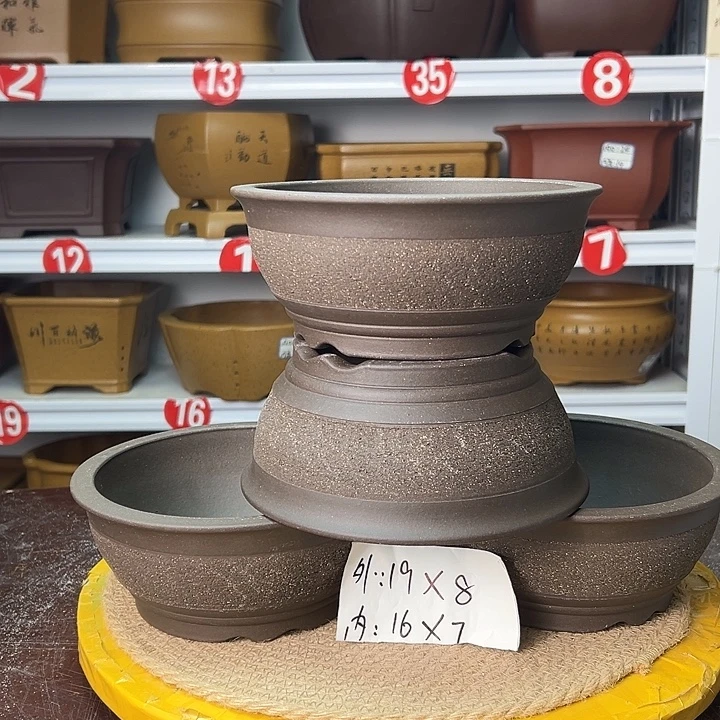 紫砂花盆你在一起