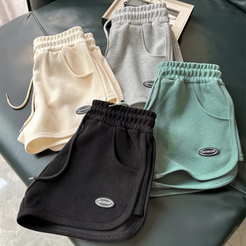 亏本清仓休闲短裤女夏季薄款外穿居家运动短裤针织宽松三分裤女潮