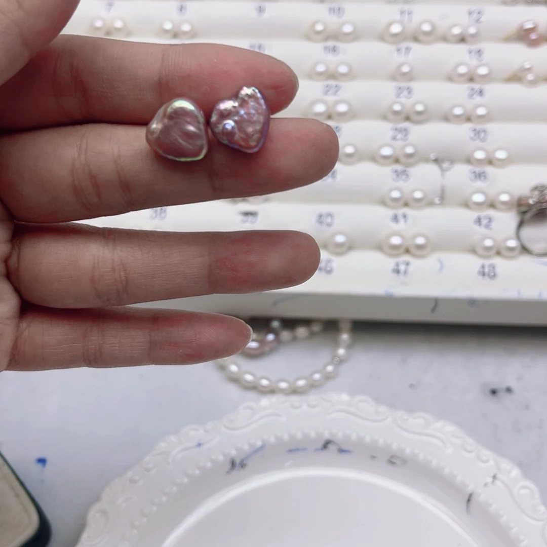 淡水珍珠耳饰银S925镶嵌无**运