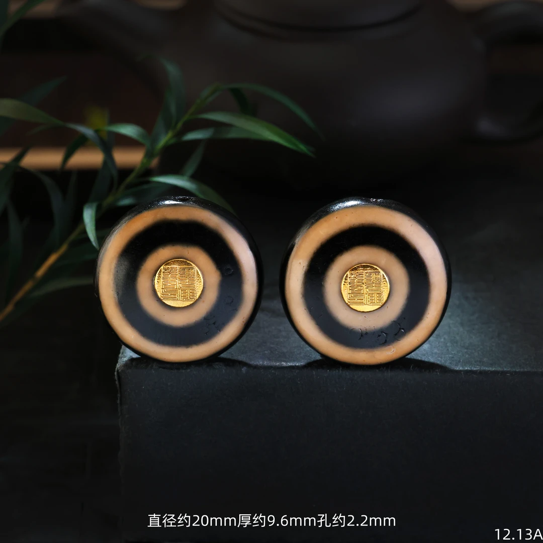 【金豆VIP】茅山补印 ||18K金豪镶印章玛瑙隔珠法Fa印隔珠吊坠多用A