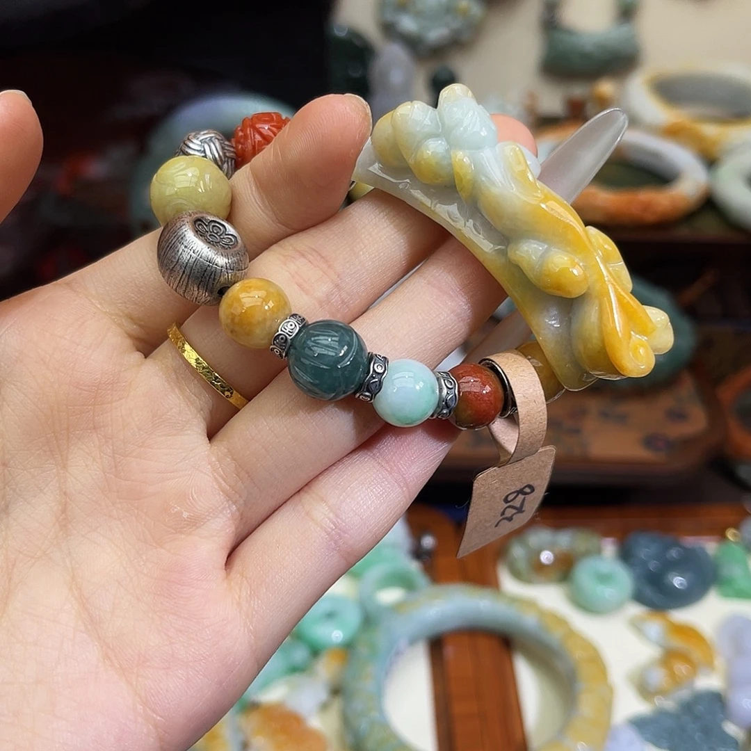 一***墨翡翠未镶嵌手链手链