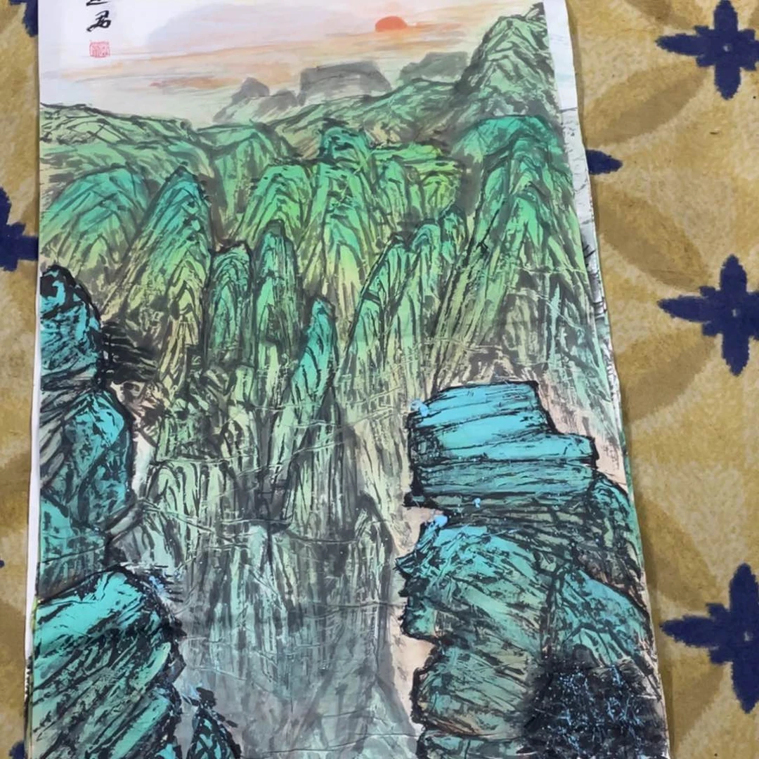 国画与**来赵君老师作品五张