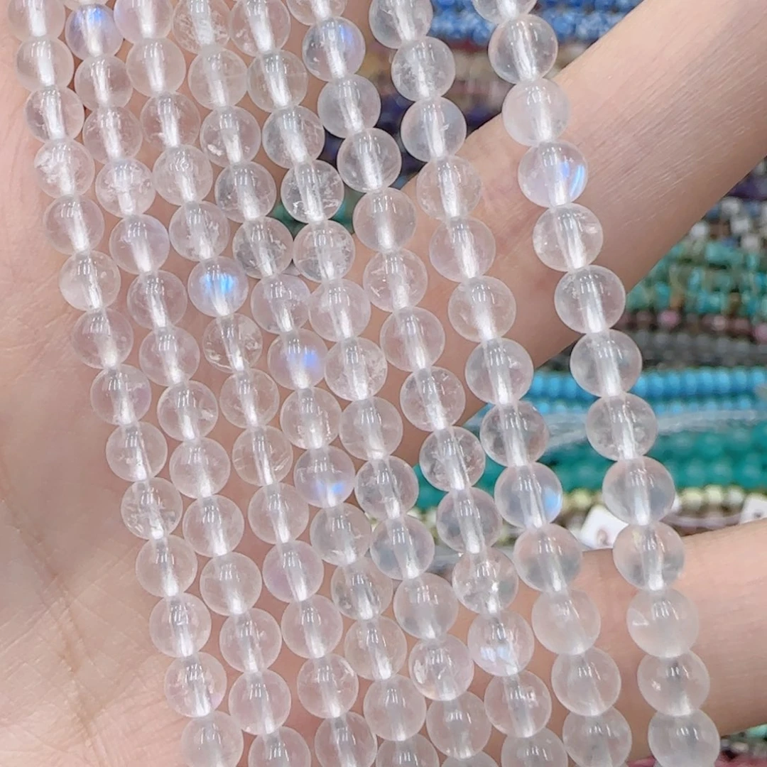 玛瑙/玉髓未镶嵌珠宝半成品一级蓝月光一条卡4