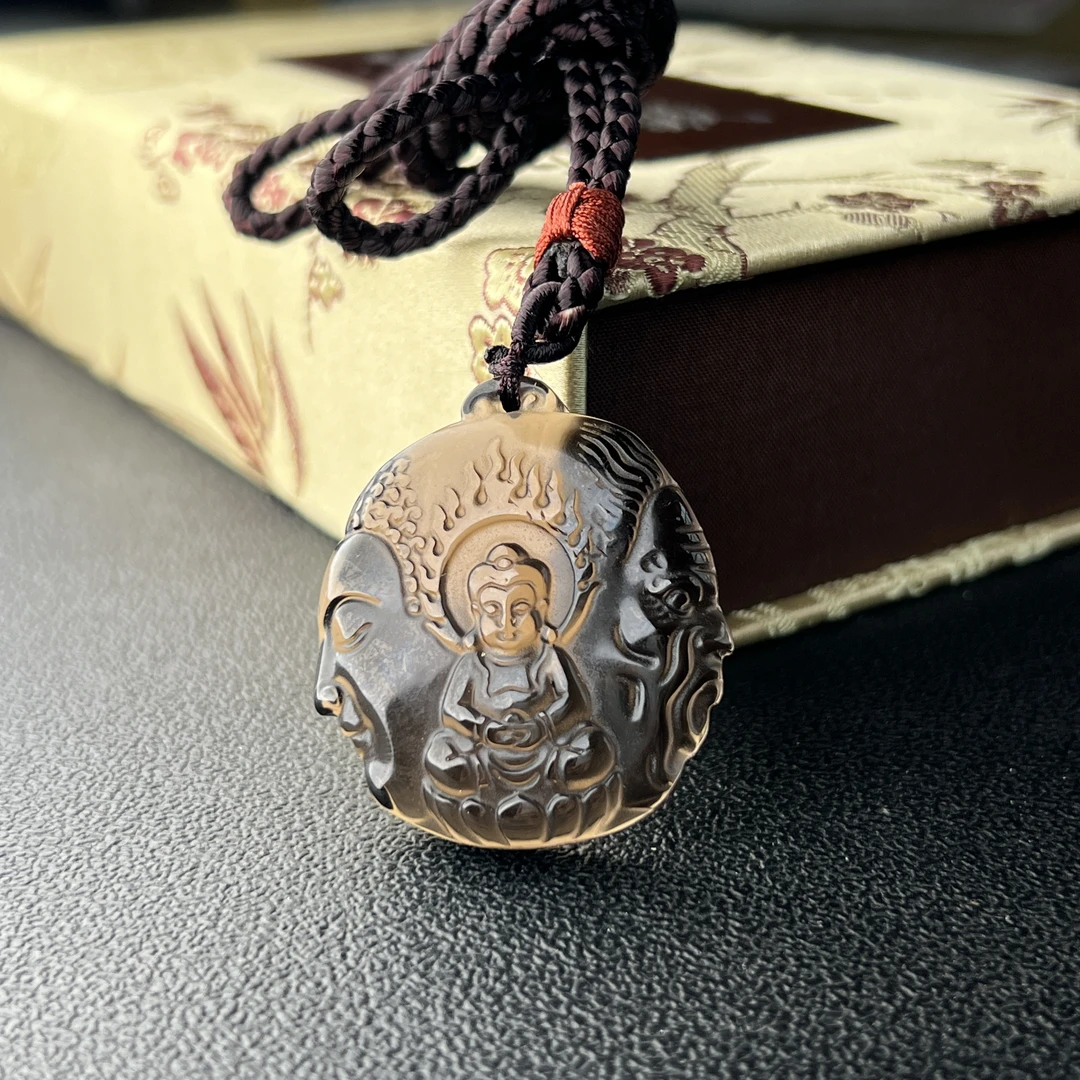 【宠粉福利】黑曜石一念之间吊坠男款珠宝玉石时尚挂件女@只发一件