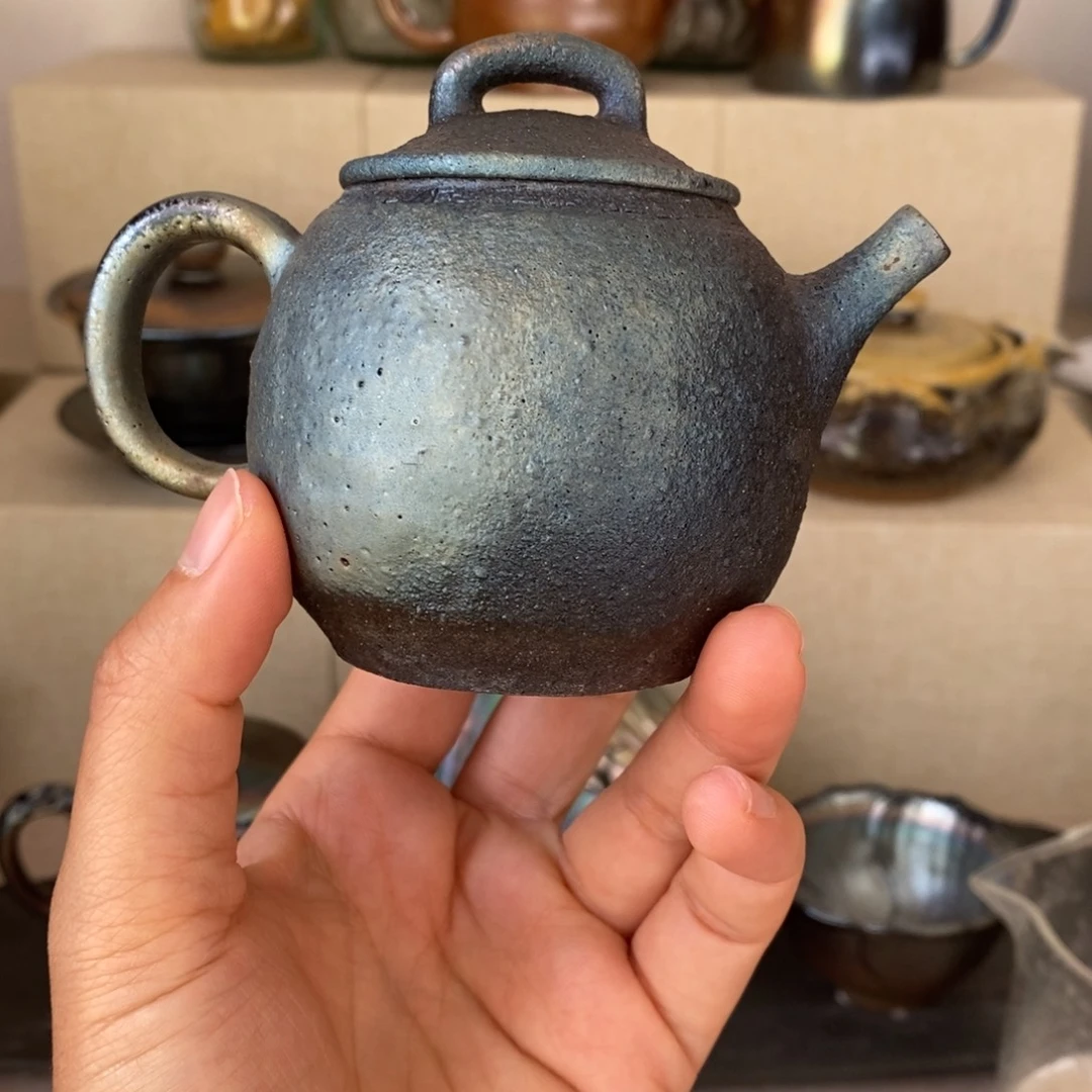 幸***生建水紫陶柴烧茶壶
