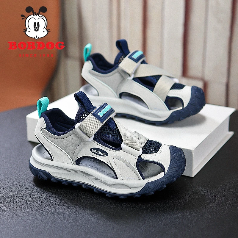 巴布豆男童包头凉鞋儿童2025夏季新款软底防滑中大童小学生沙滩鞋