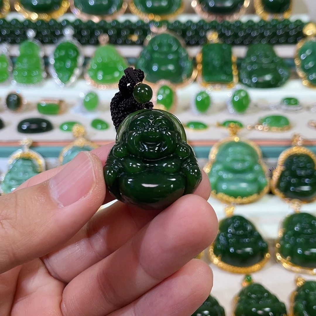 和田玉（碧玉）未镶嵌颈饰30mm