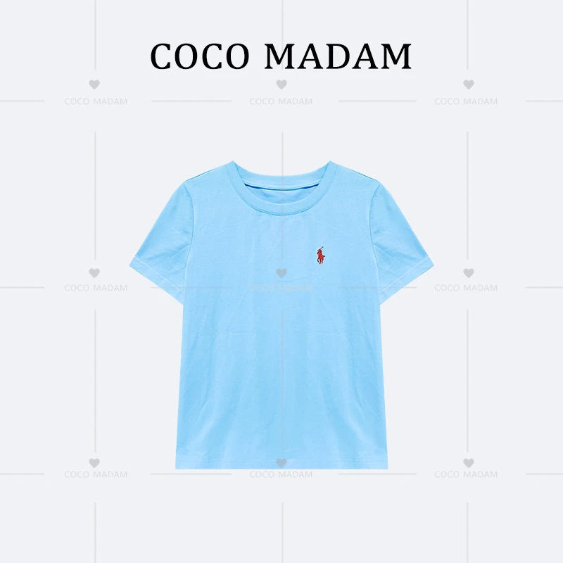 《An ni》·圆领刺绣印花T恤女 3632