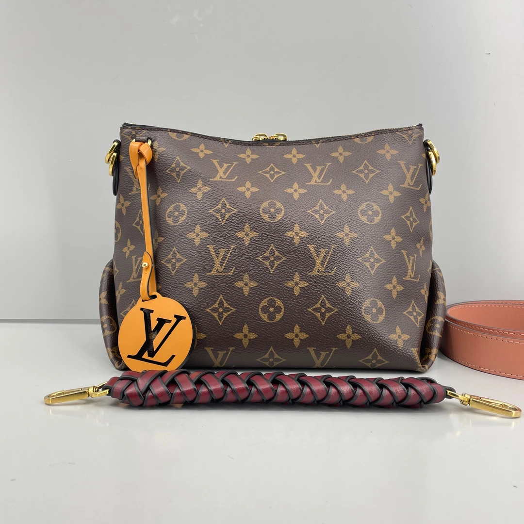 95新 LouisVuitton/路易威登 优选/老花编织手柄单肩包/27×20×14