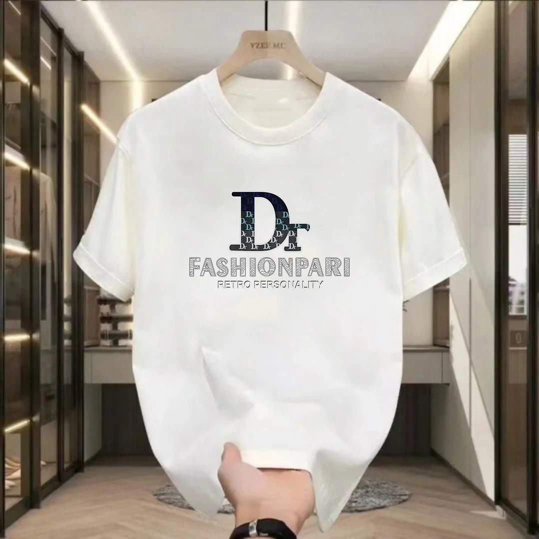 潮牌纯棉印花男女同款百搭夏季休闲男女士T恤时尚半袖