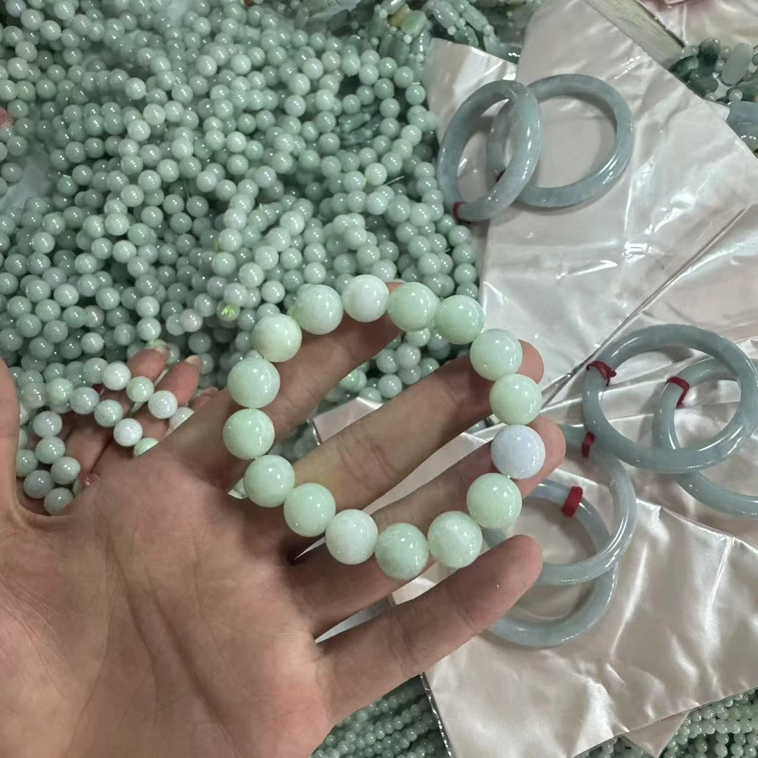 天然A货翡翠手串-c725-卡12mm+多样性发一