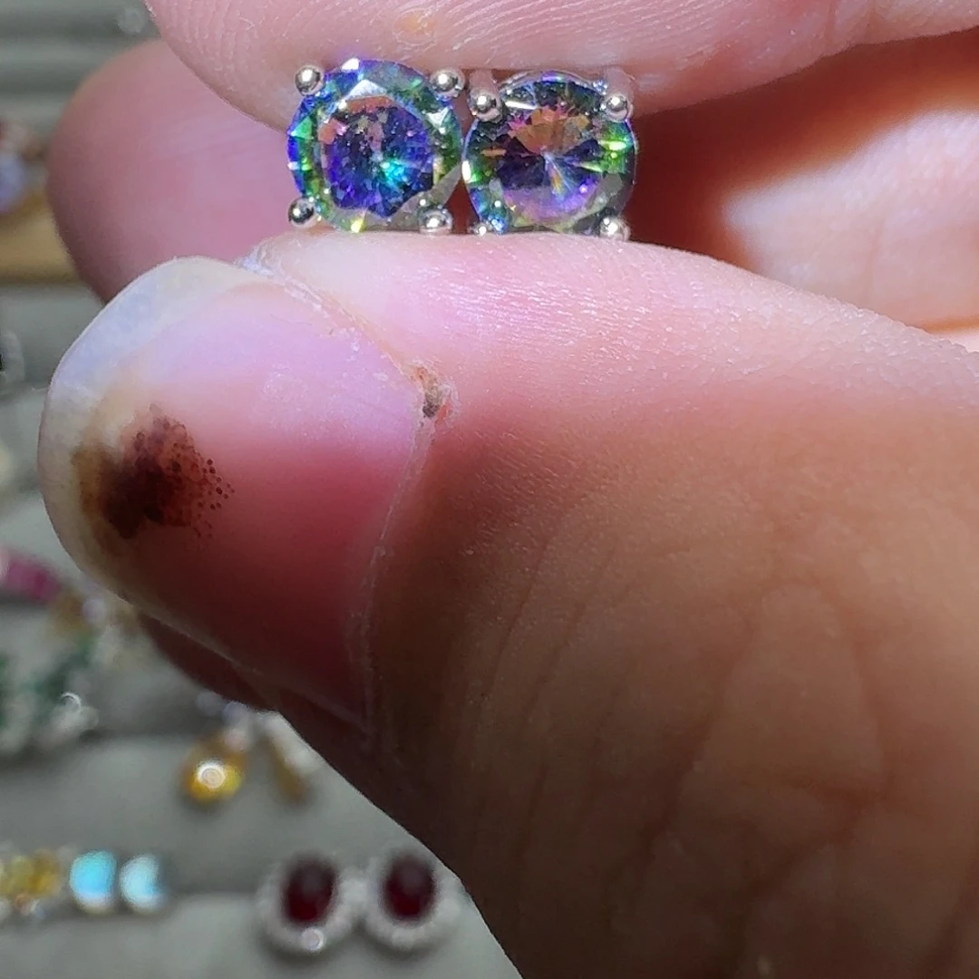 绿水晶戒指银S925镶嵌