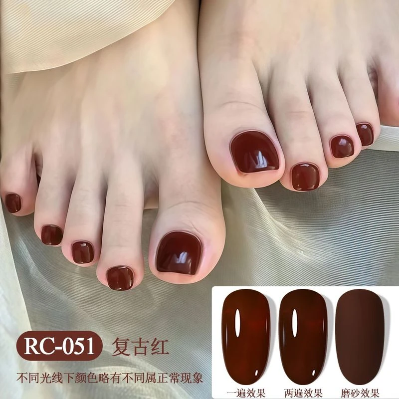 春夏流行安可拉红指甲油胶2025年新款显白复古红色美甲店用光疗胶