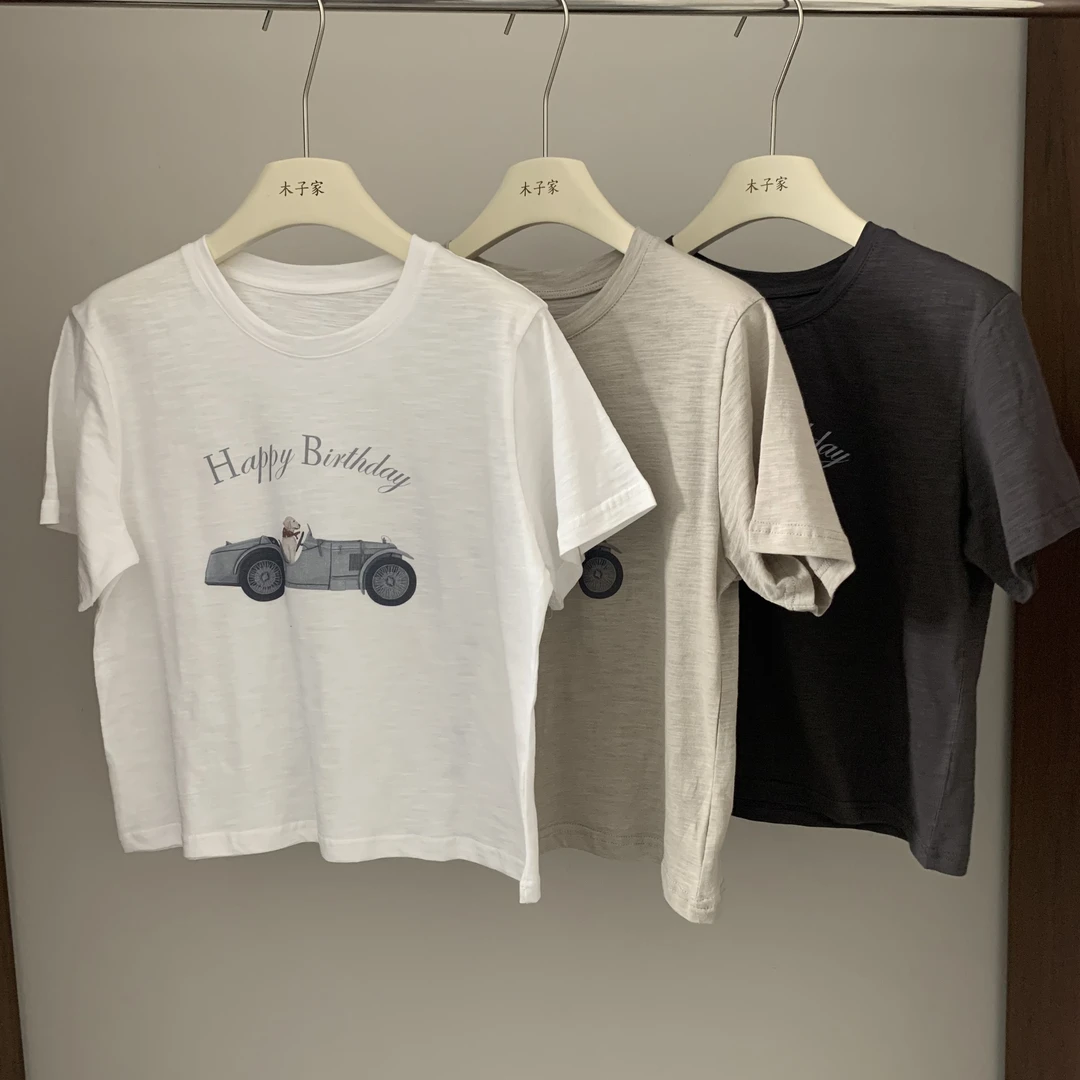 夏季卡通汽车短袖T恤