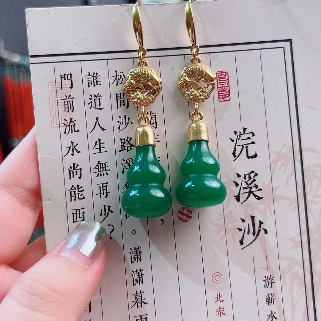 925银珐琅锦象定制耳环