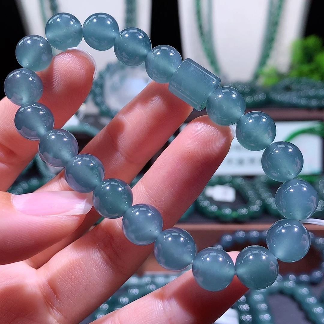 翡翠未镶嵌手链天然a货翡翠手串10