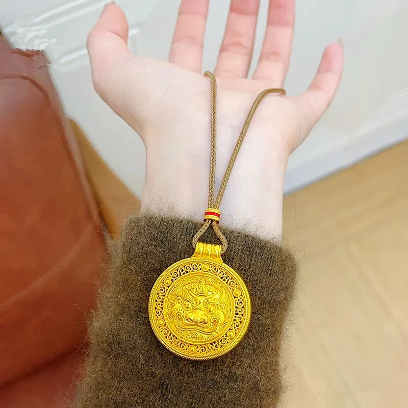 铜合金吊坠 独角兽貔貅罗盘圆盘吊坠