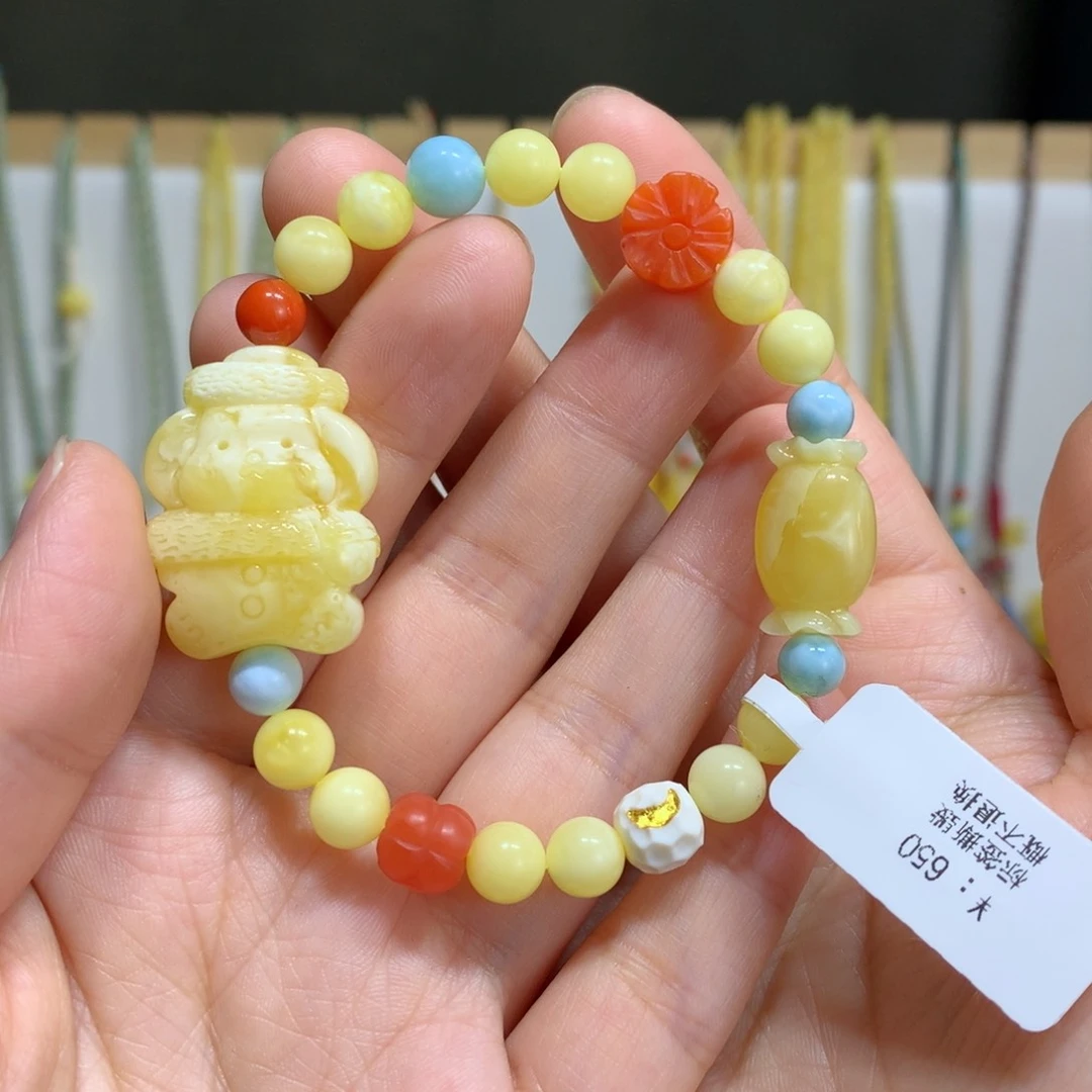 蜜蜡手链未镶嵌7m m