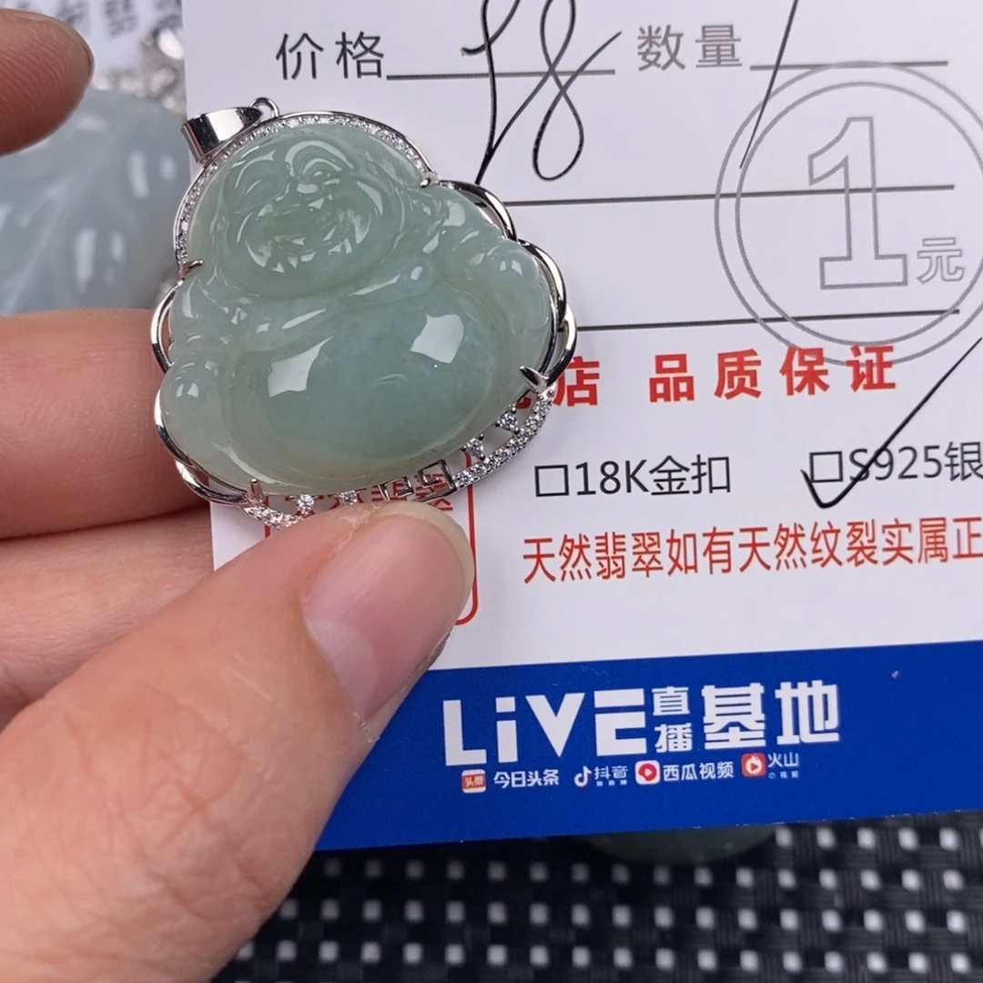 翡翠银S925镶嵌颈饰