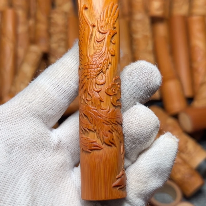 *****实心竹雕刻手把件