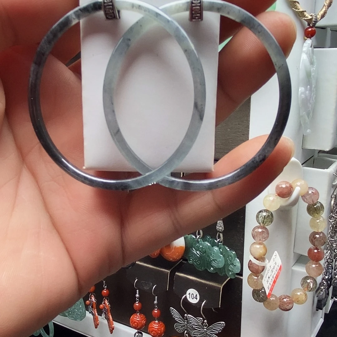 翡翠银S925镶嵌耳饰品质珠宝