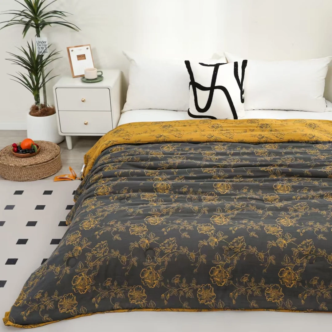 【黑金玫瑰 一对枕套】48*74cm纯棉柔软亲肤简约风