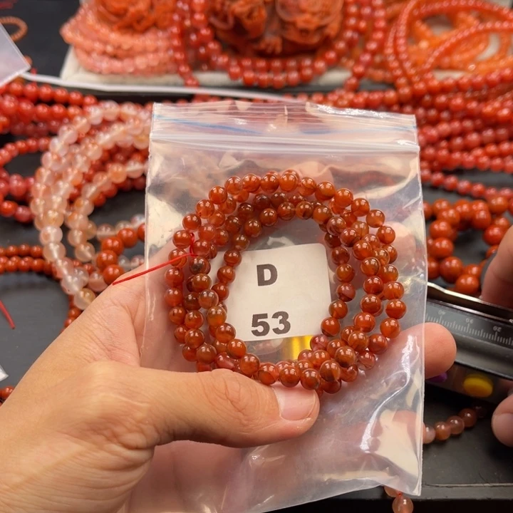 南红玛瑙未镶嵌多样性发货默认微瑕称重6mm