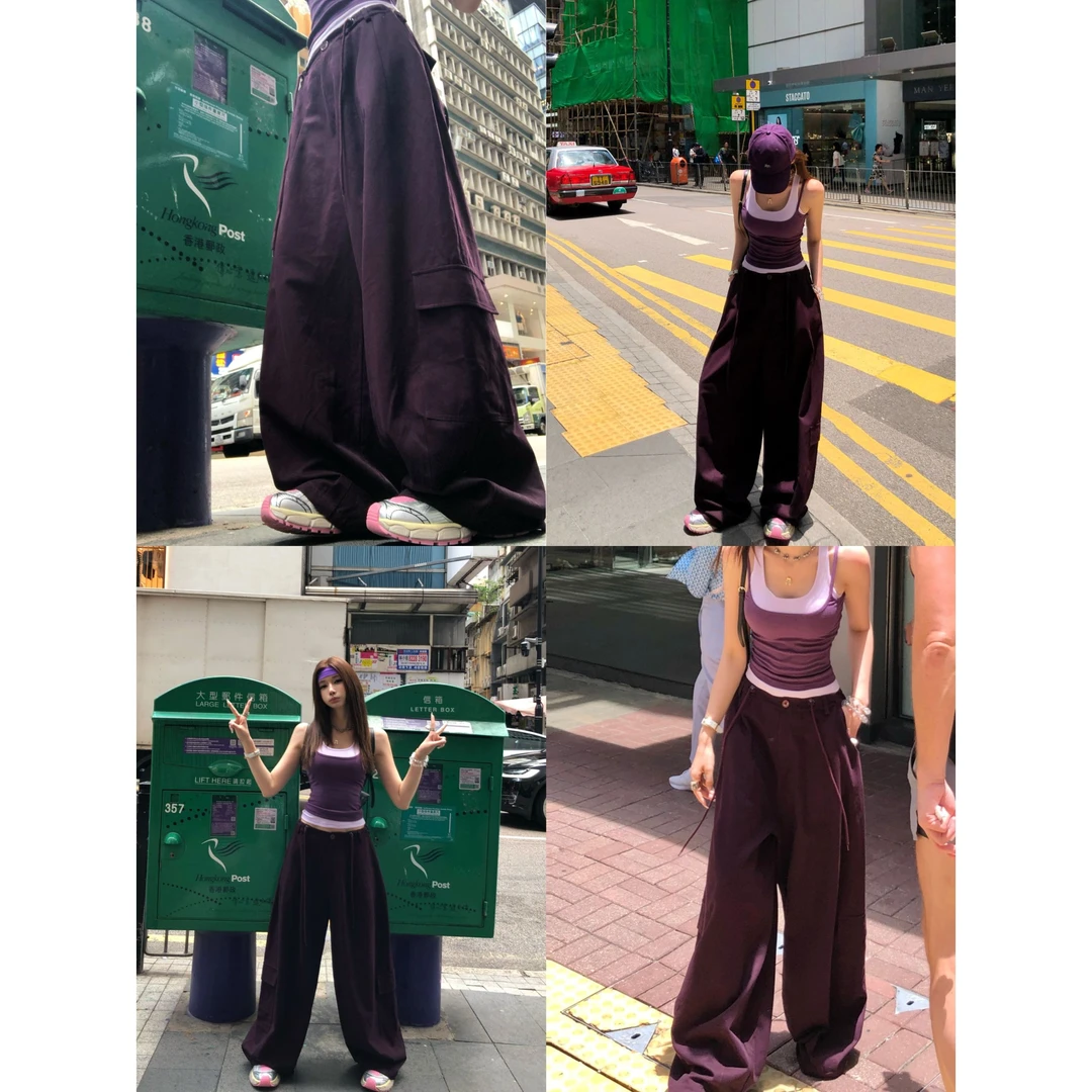 LI婉君【抽绳工装】潮流风显瘦气质时尚抽绳收腰休闲裤LWJ25B2K1445