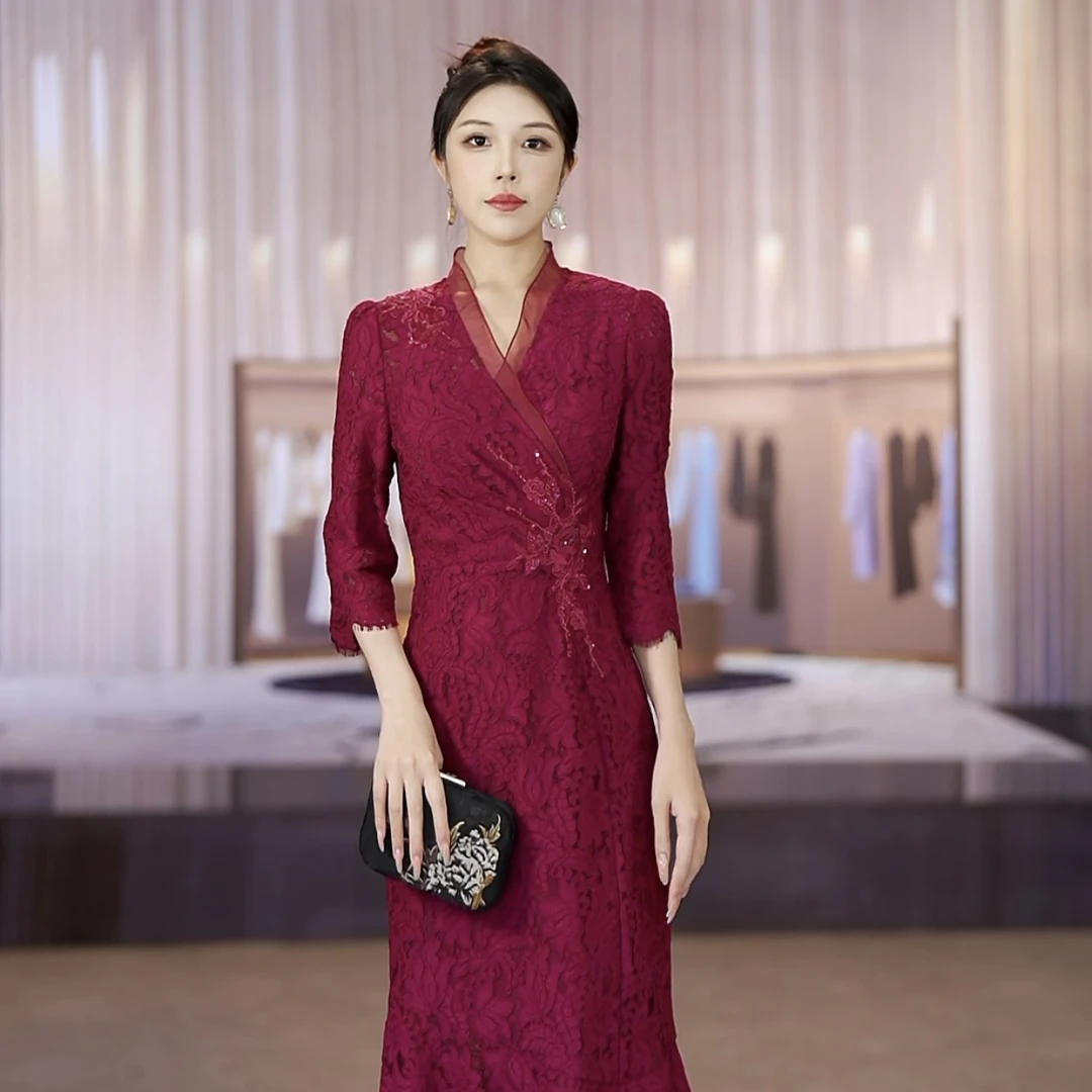 SUSSI/【新款】古色25夏中式夏季长裙连衣裙中优雅中国风走秀