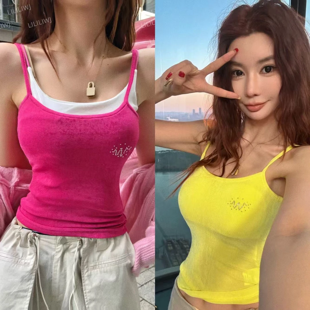 婉君【糖果色系】春夏短款百搭性感修身外穿吊带背心LWJ24A1T727