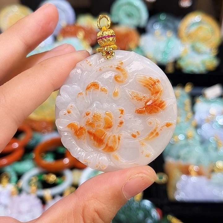 翡翠合金吊坠(赠链)