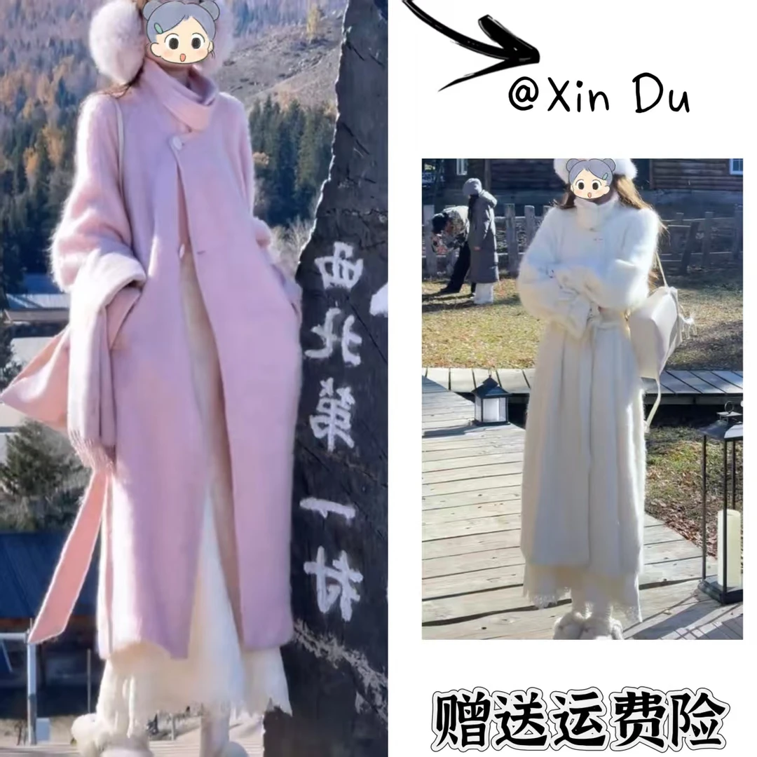 2025秋冬季新款时尚显瘦气质女士网红洋气风衣百搭款D24004