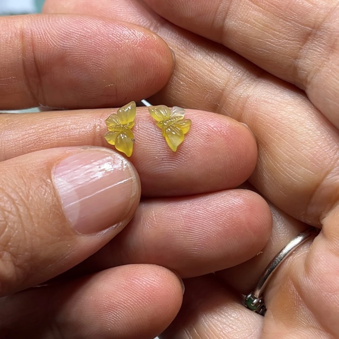 定制翡翠未镶嵌蝴蝶