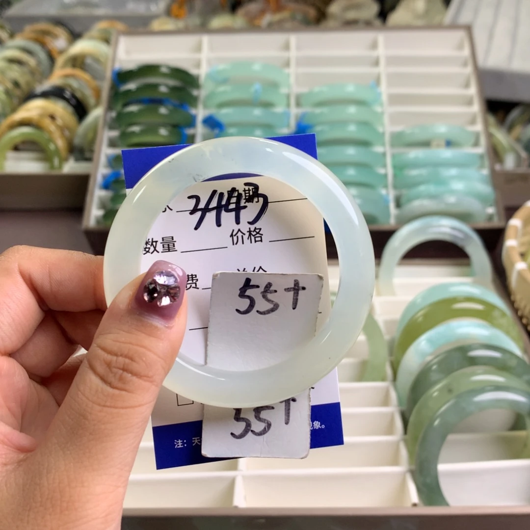 蛇纹石玉未镶嵌手镯3443