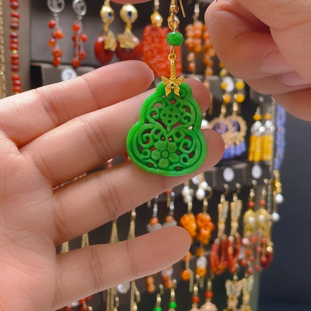 翡翠合金耳饰?****?翡翠一只