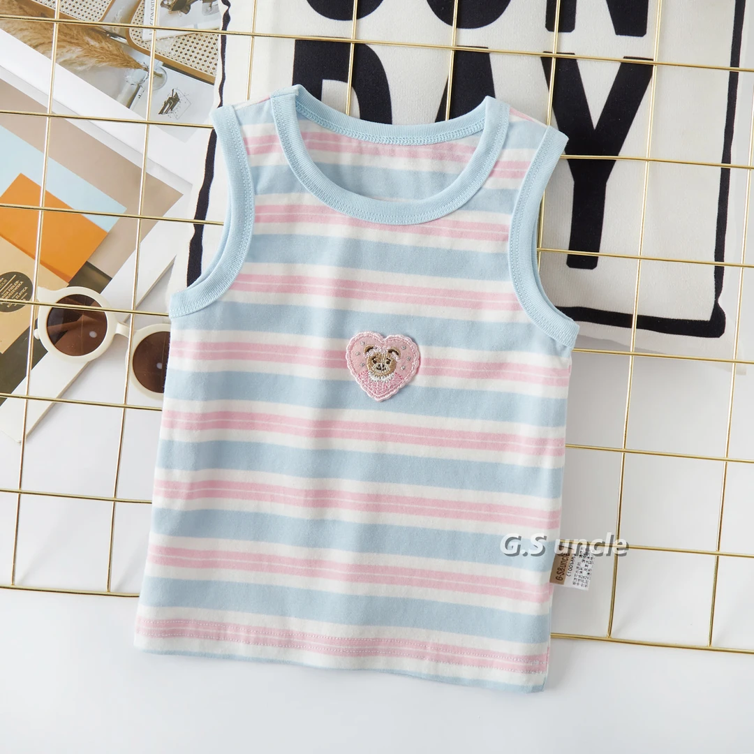 【海盐芝士】H25128女童夏季时尚上衣洋气百搭背心