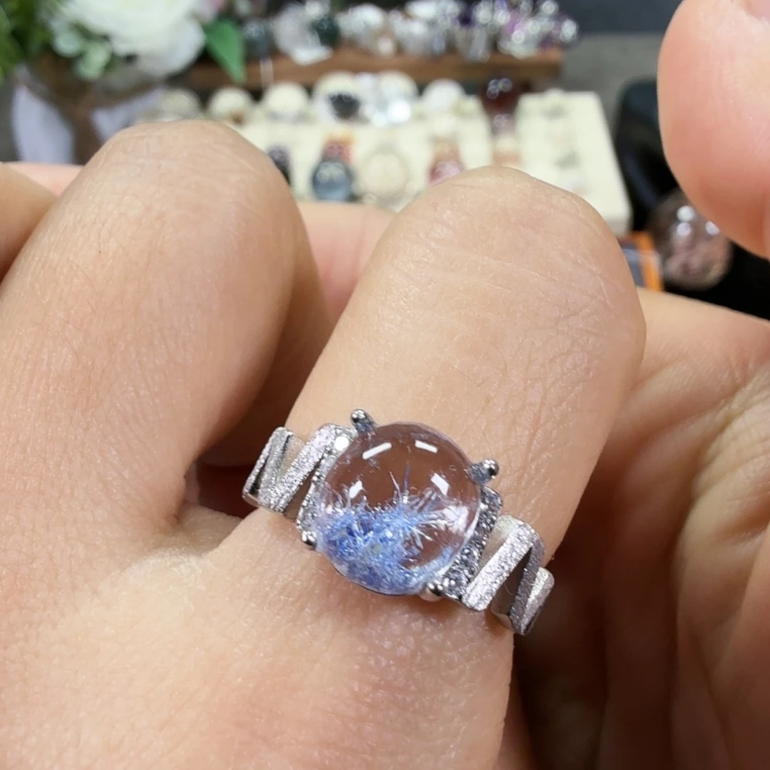 戒指水晶银S925镶嵌