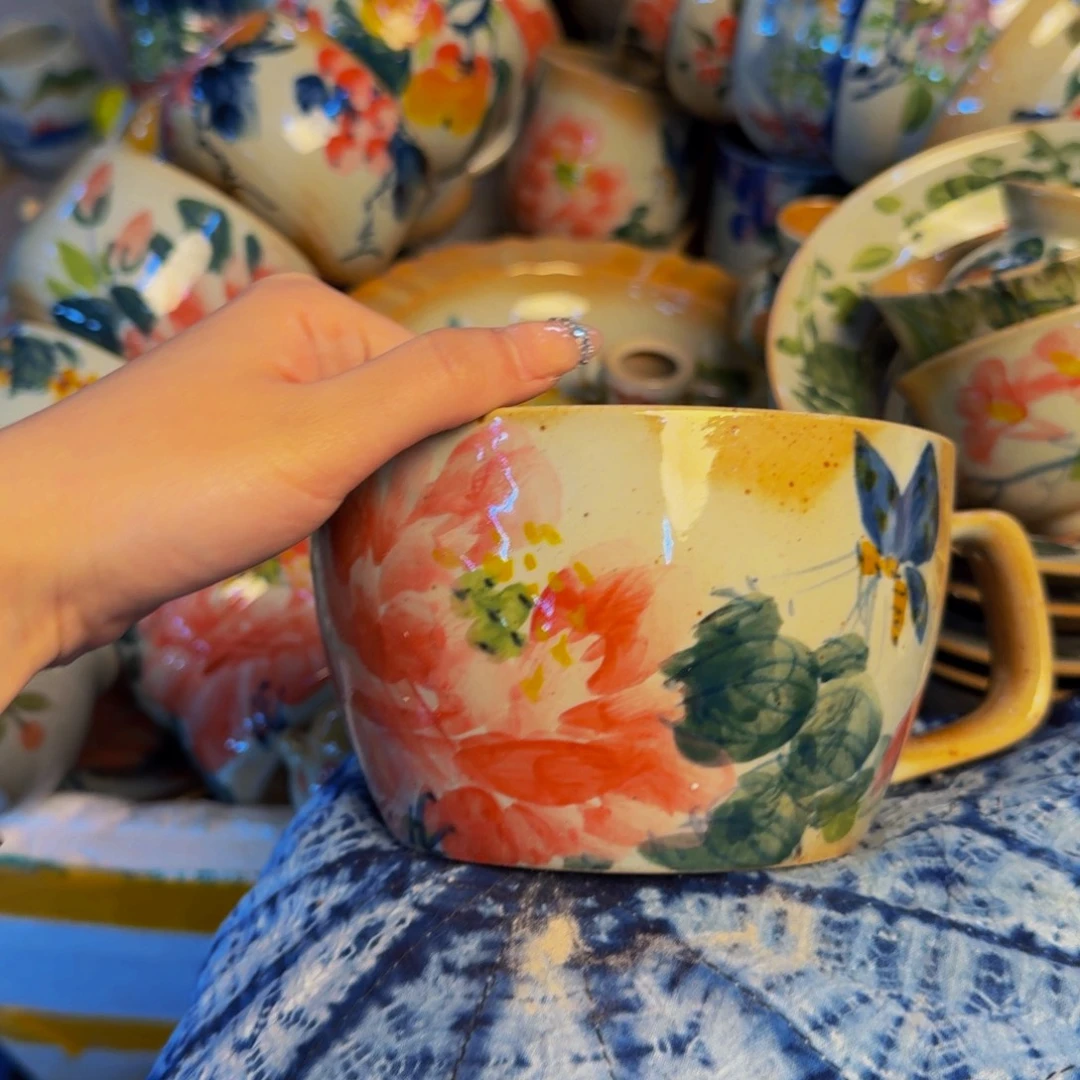 瓷片景德镇陶瓷手工手绘