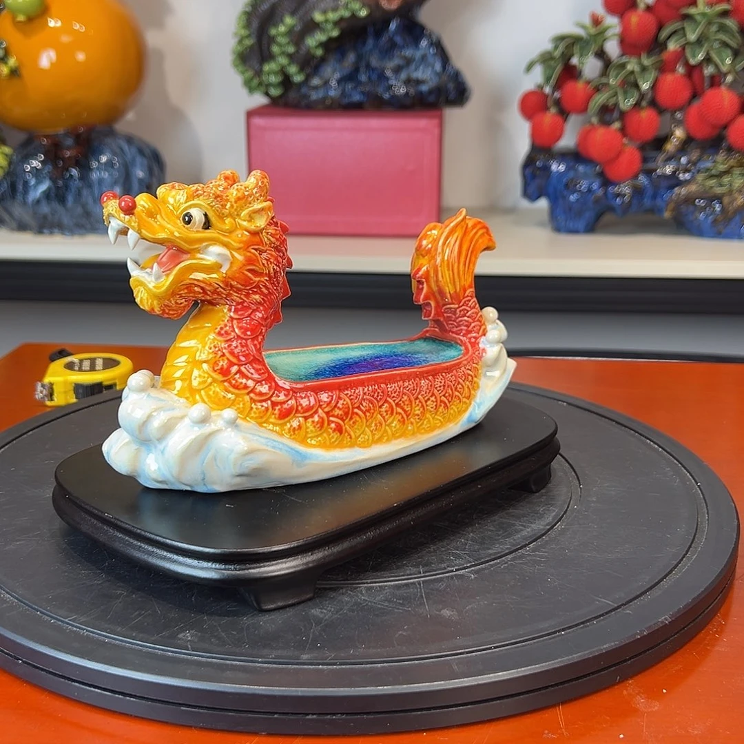 陶瓷赛龙舟石湾公仔陶瓷摆件