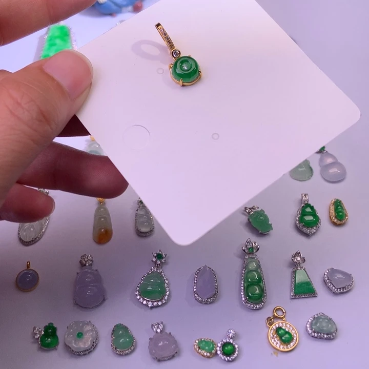 翡翠银S925镶嵌颈饰