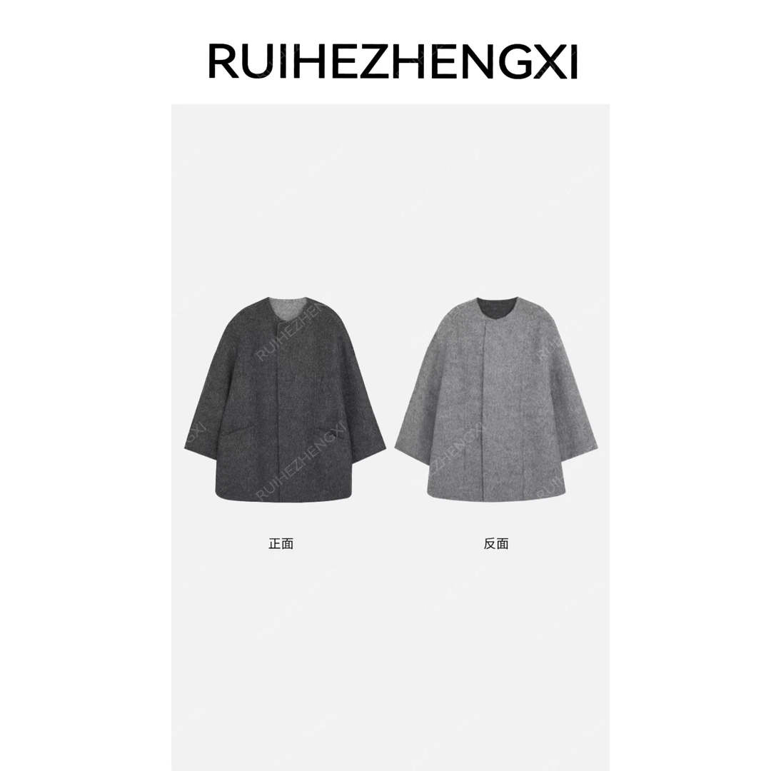 RUIHEZHENGXI | 瑞和正熙 羊驼贝贝短款大衣923099