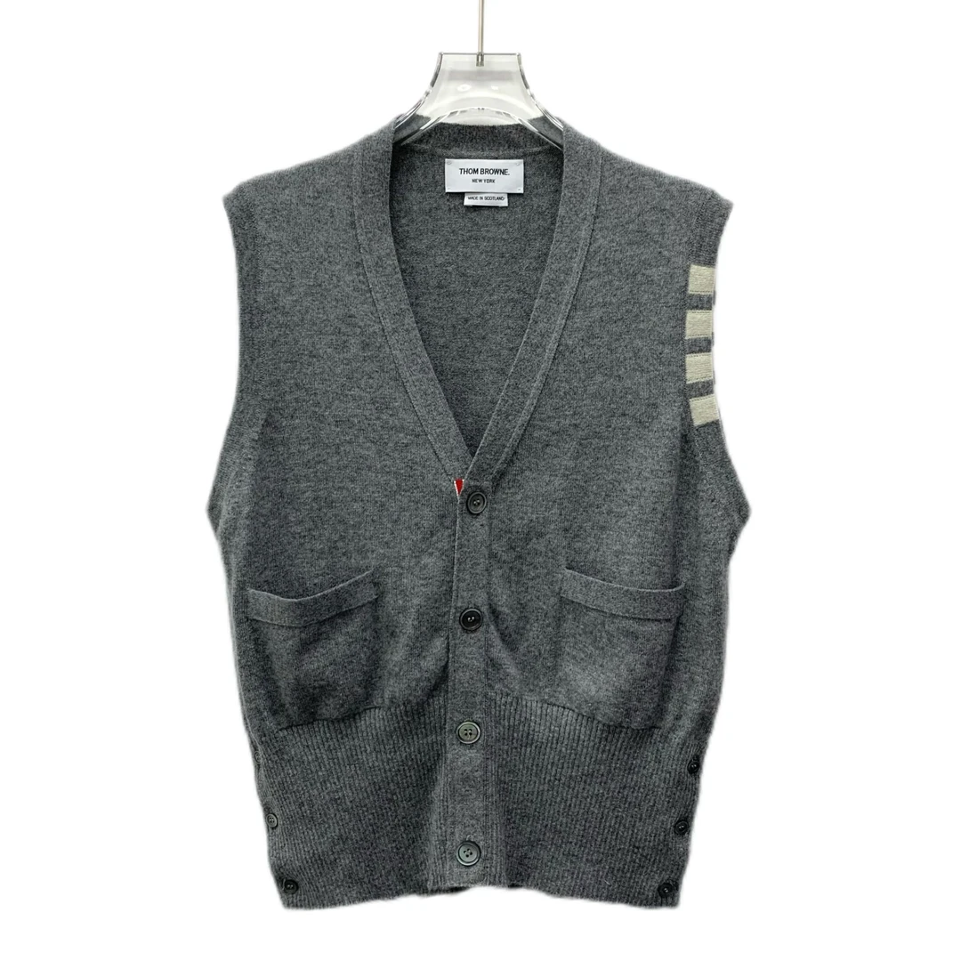 99新 THOMBROWNE CM0375  四杠马甲针织开衫 3 L码