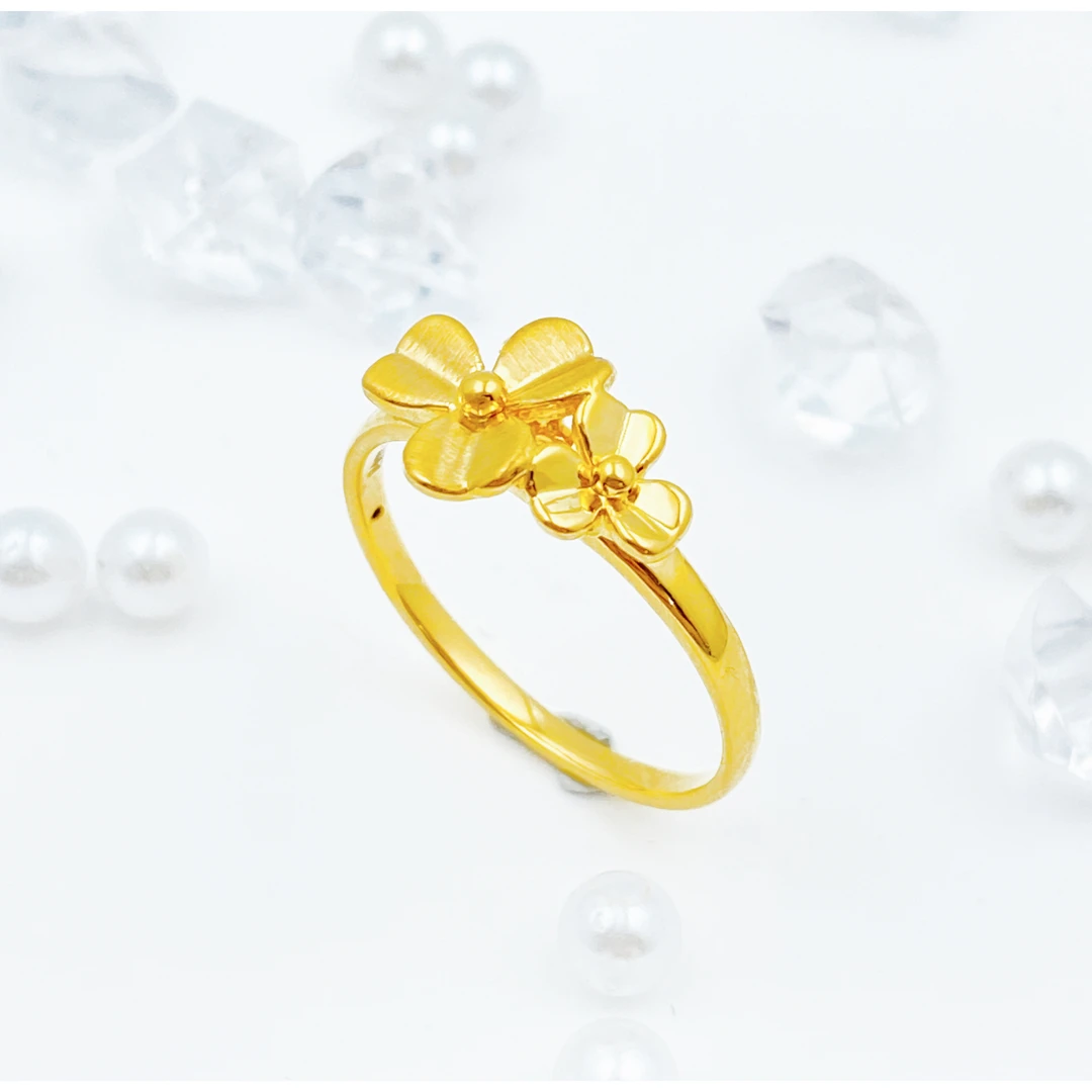 【国潮】足金999 双生花戒指 1.14 12圈口