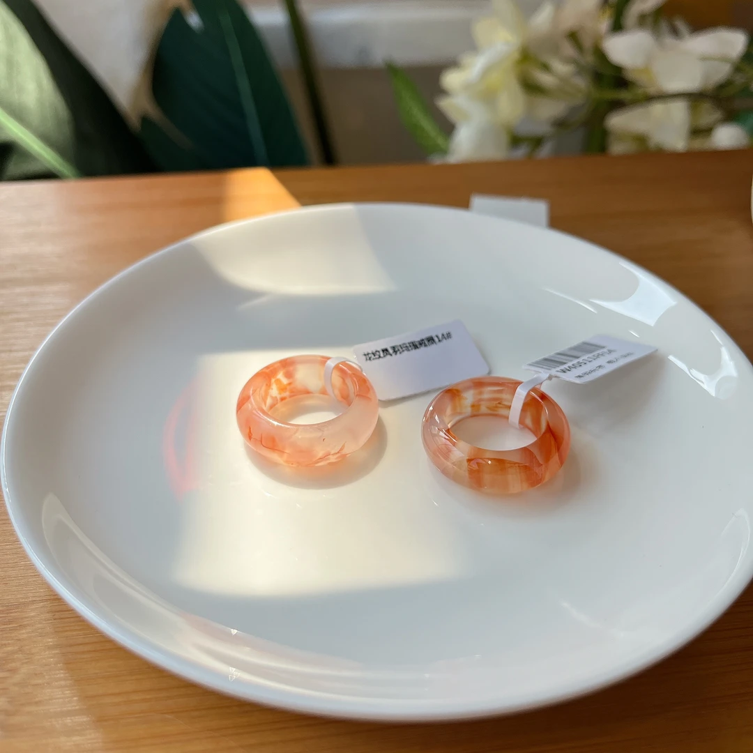 【郭老师】龙纹凤羽玛瑙戒圈14圈口 多样性发一件