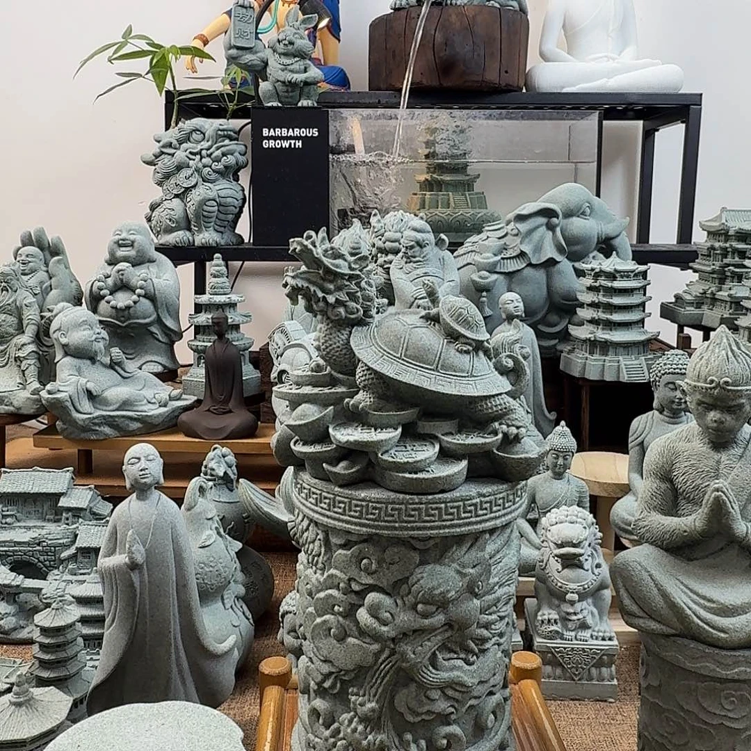 石材青砂石金钱龟➕龙柱15