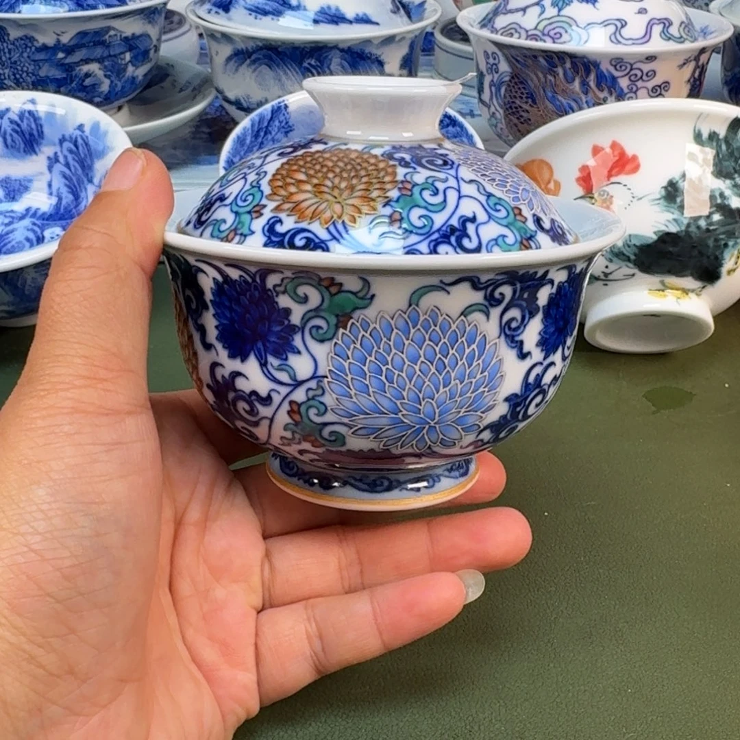 陶瓷景德镇纯手绘茶具圆圆280