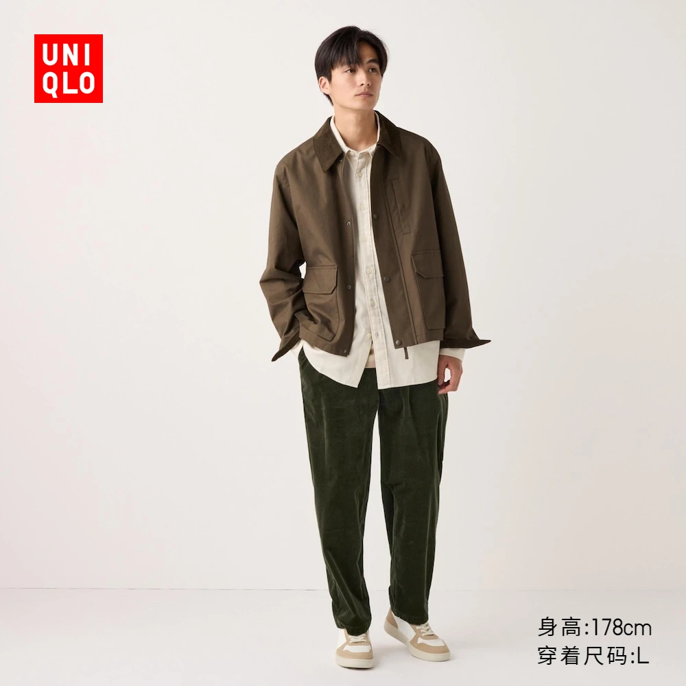 优衣库男装女装灯芯绒松紧九分裤/长裤休闲裤裤子471279