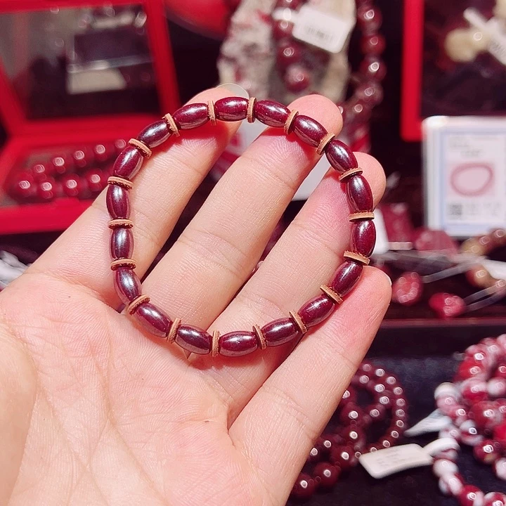 天然辰砂纯天然朱砂原矿手串