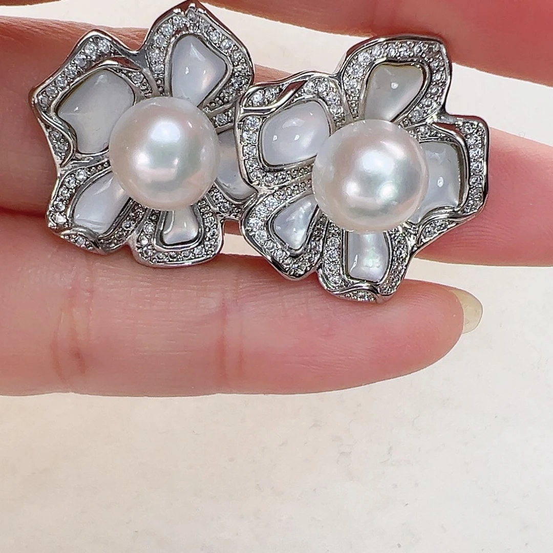 淡水珍珠耳饰未镶嵌孤