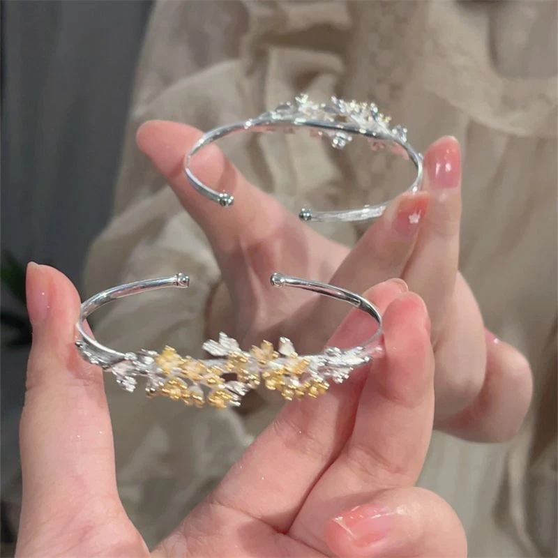 【果盟】女神节送妈妈女朋友中式花朵手饰春夏设计礼物小众饰品